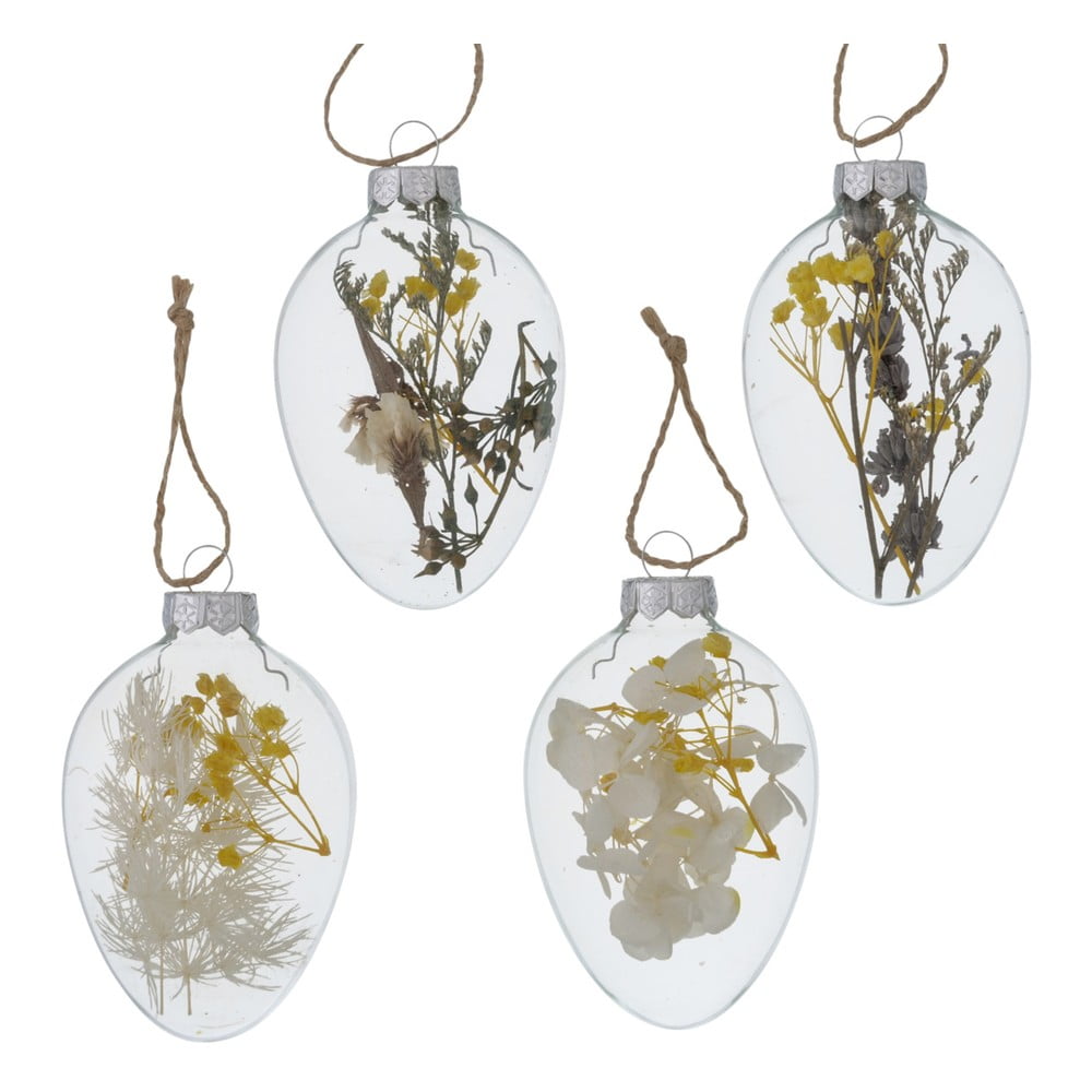 Set 4 decorațiuni suspendate din sticlă cu model de paște boltze narella