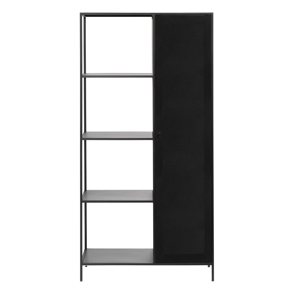  Bibliotecă neagră din metal 90x180 cm Malibu – Unique Furniture 