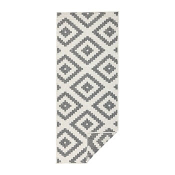 Covor adecvat pentru exterior bougari malta, 80 x 350 cm, gri