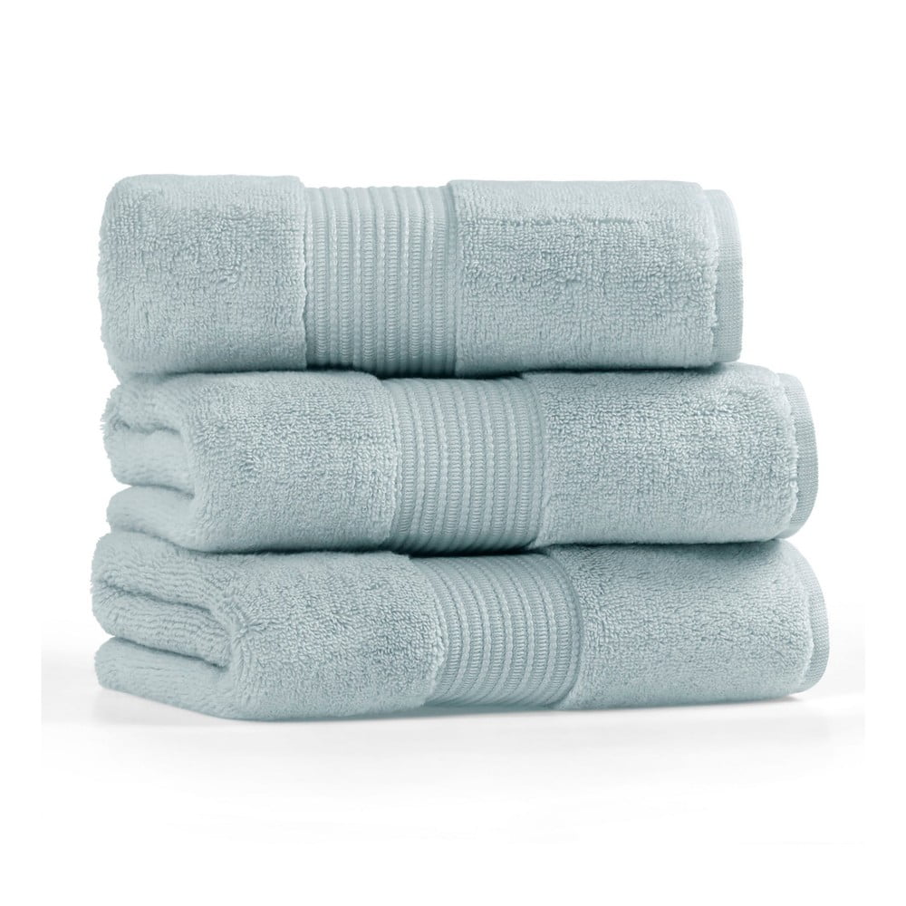 Set 3 prosoape din bumbac l'appartement chicago, 50 x 90 cm, albastru deschis