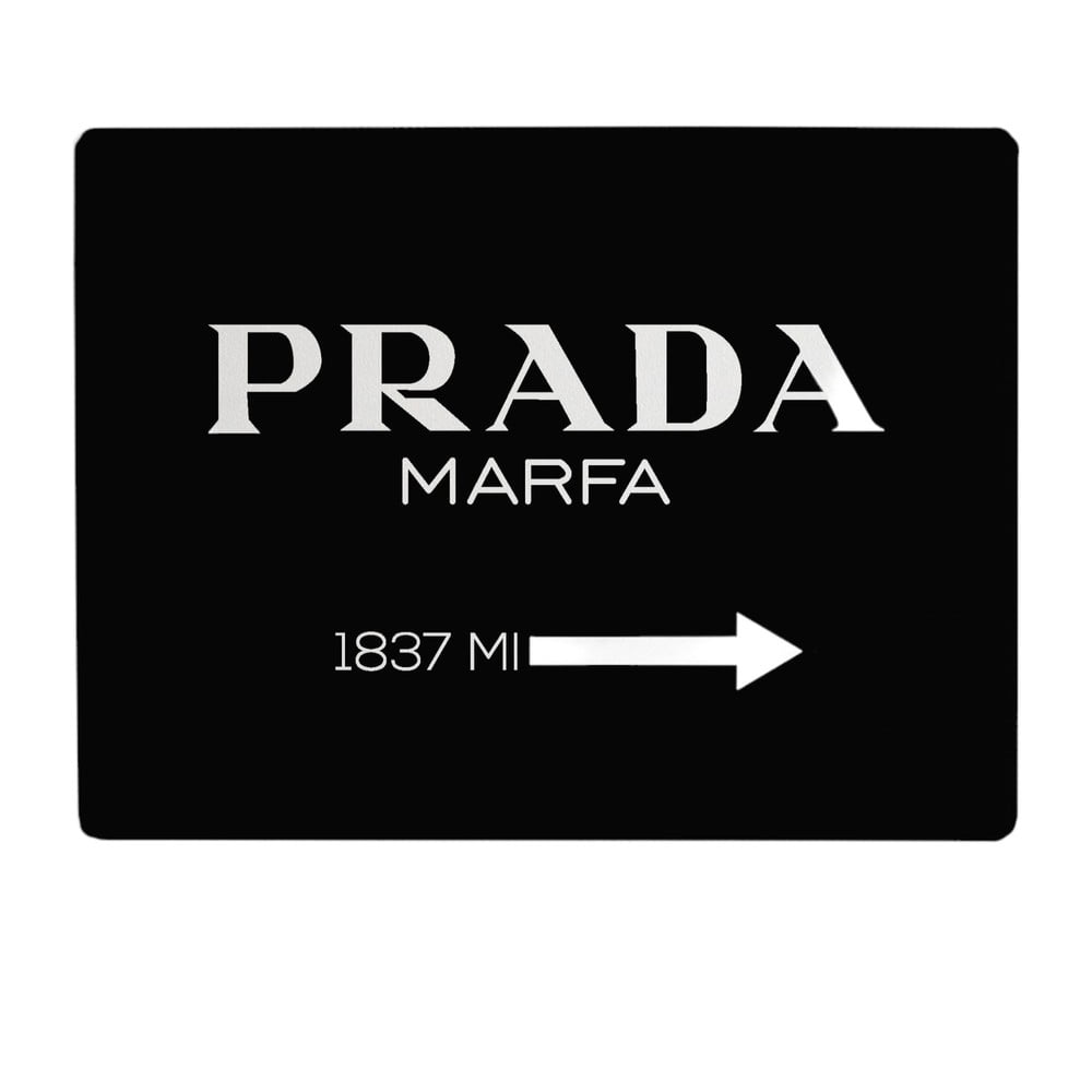 Pad pentru tastatură și mouse Little Nice Things Prada, 55 x 35 cm, negru