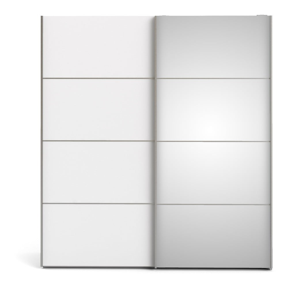 Șifonier cu oglindă Tvilum Verona, 182 x 202 cm, alb