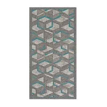 Traversă floorita hypnotik, 55 x 190 cm, gri-albastru