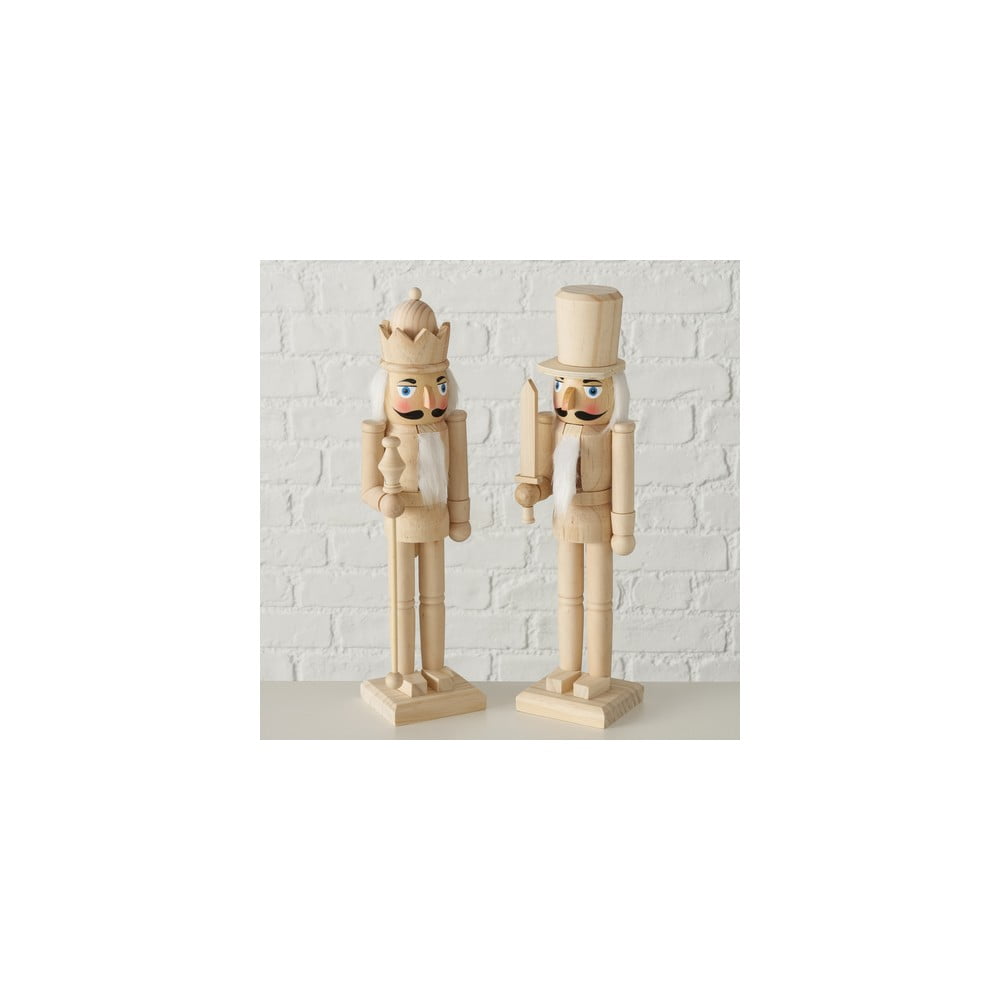 Set 2 figurine din lemn de pin boltze havre