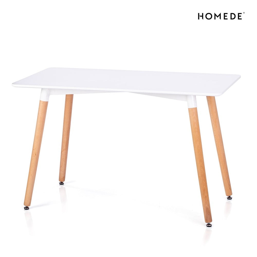  Masă de dining cu blat alb 80x120 cm Elle – Homede 