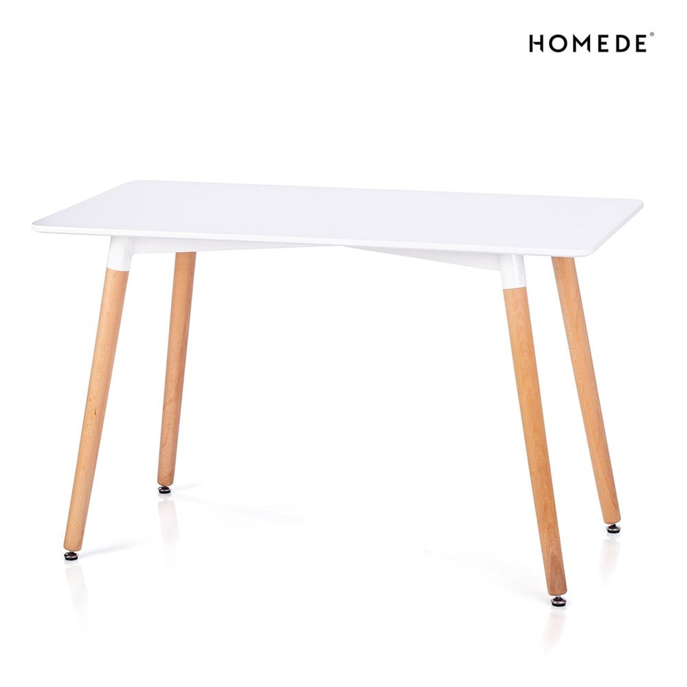Masă de dining cu blat alb 80x120 cm elle – homede
