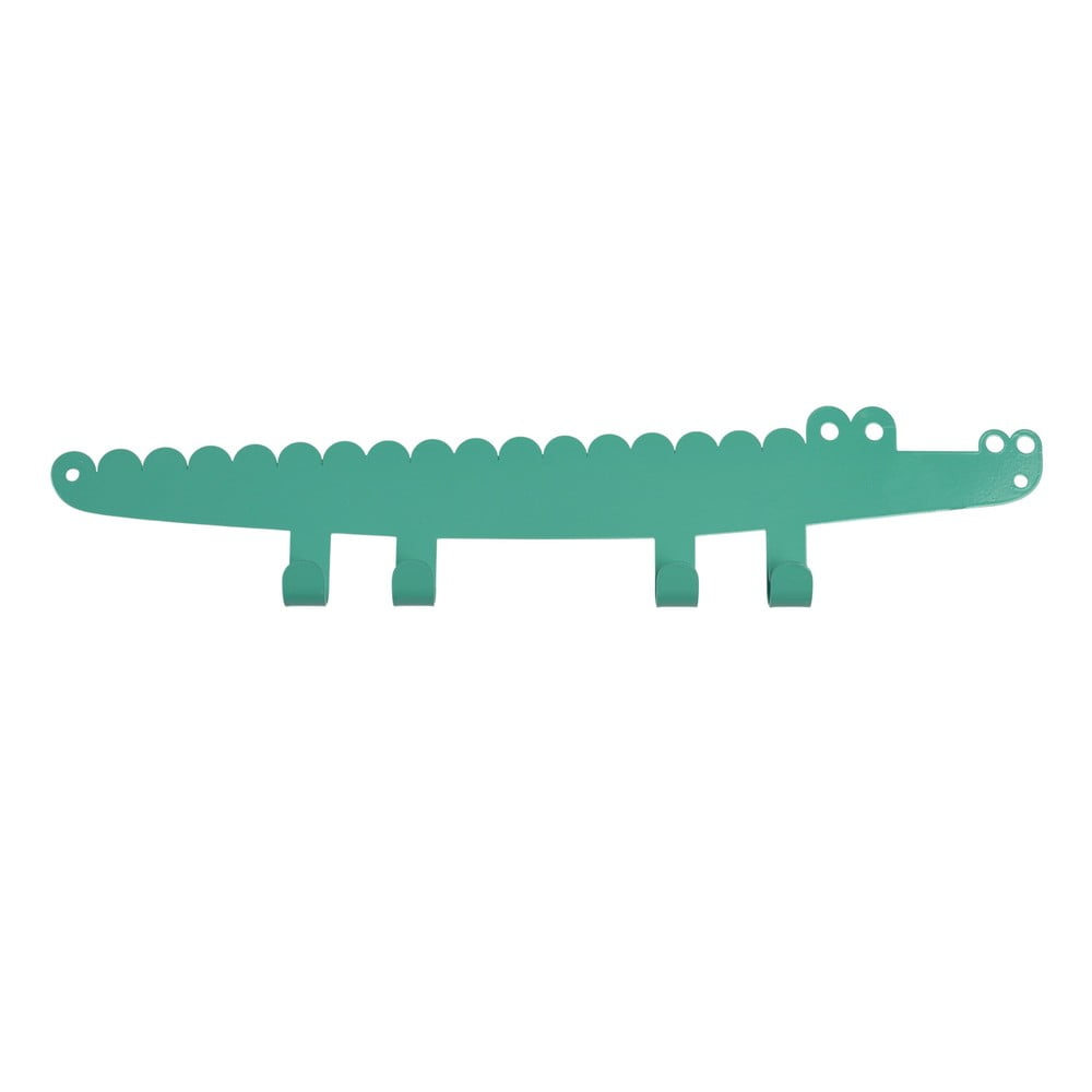 Cuier pentru copii verde pentru perete din metal Crocodile – Rex London