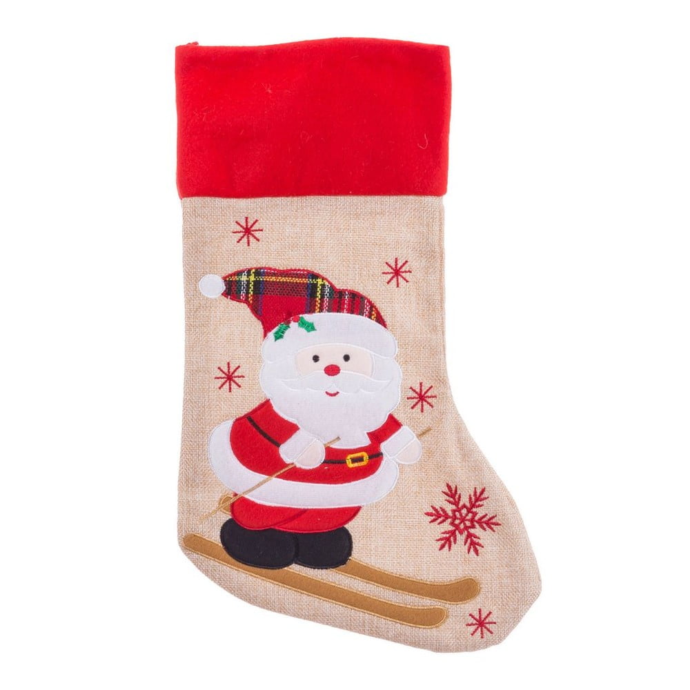 Decorațiune ciorap de Crăciun din material textil Santa Claus – Casa Selección