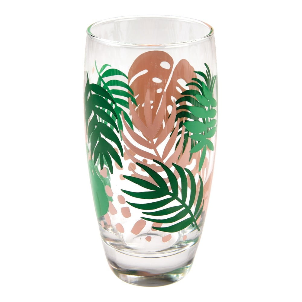 Pahar sticlă Rex London Palm Leaf, 350 ml