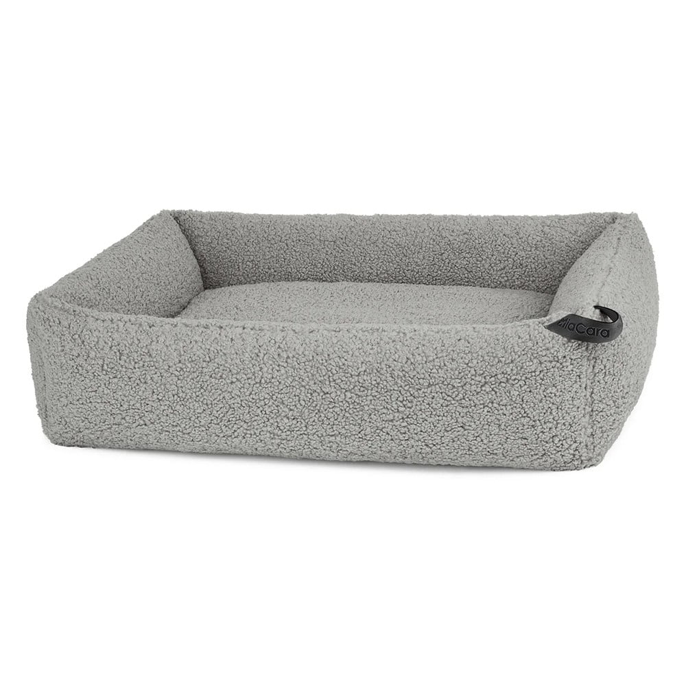 Pat gri pentru câini din material bouclé 65x80 cm Senso Pebble S/M – MiaCara