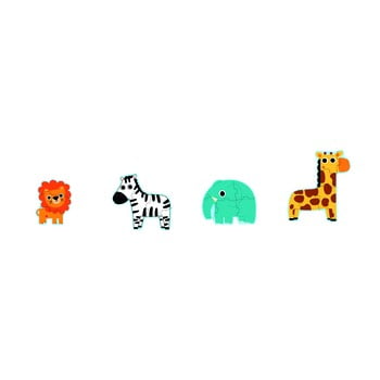 Set 4 puzzle-uri pentru copii djeco mini jungle