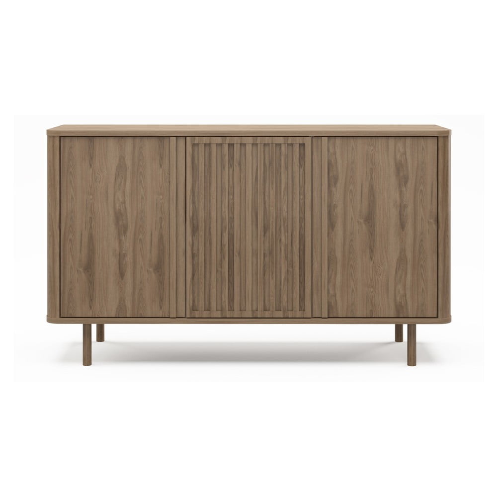Comodă în culoare naturală cu aspect de lemn de stejar 138x80x40 cm Salma – Marckeric