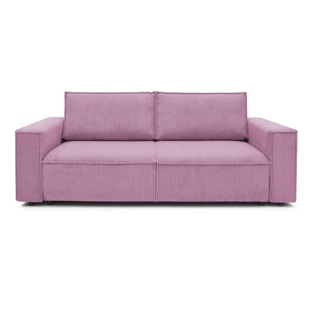 Canapea extensibilă din reiat Bobochic Paris Nihad, 245 cm, roz 245 imagine noua somnexpo.ro