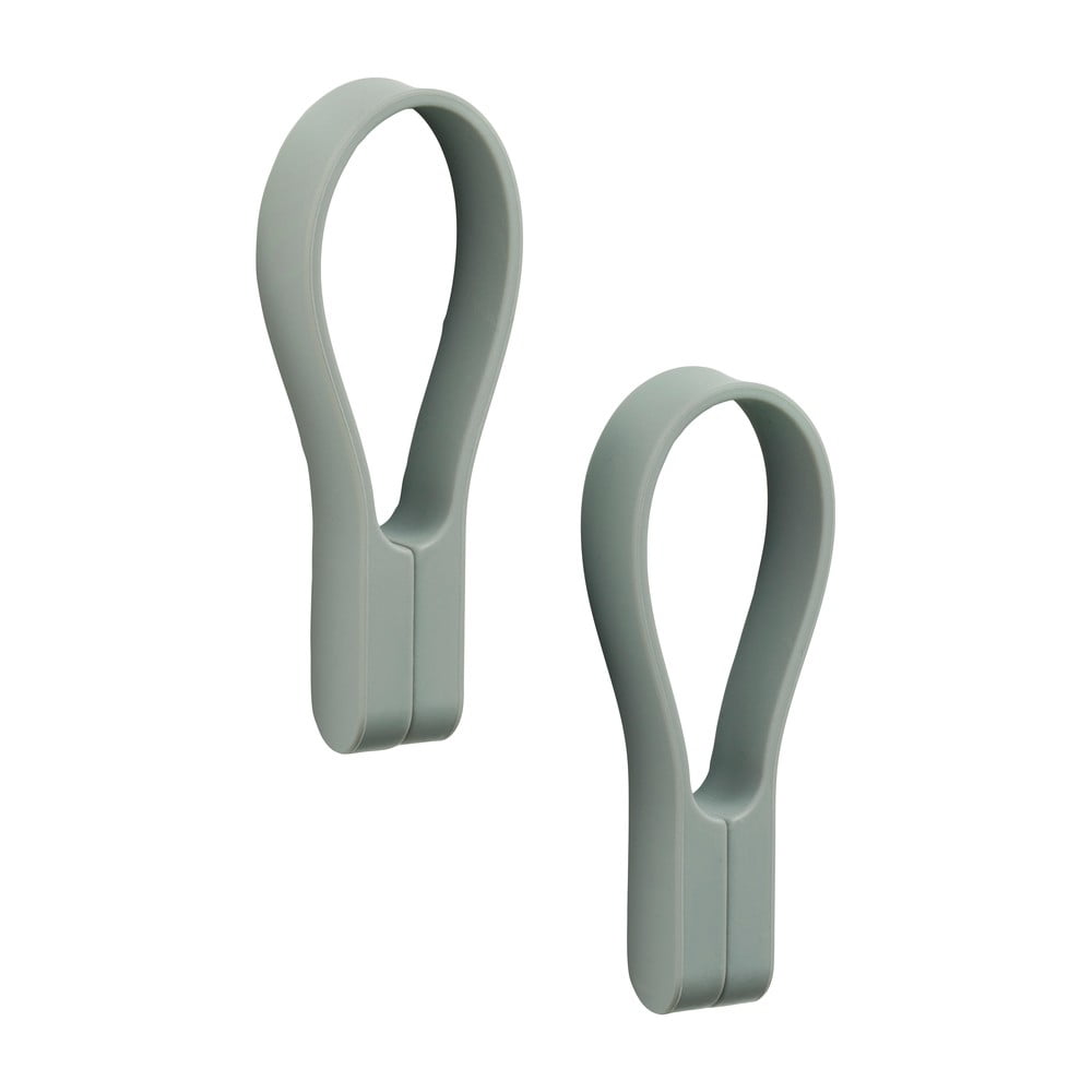 Clipsuri pentru prosoape verde prăfuit 2 buc. din silicon Loop – Zone