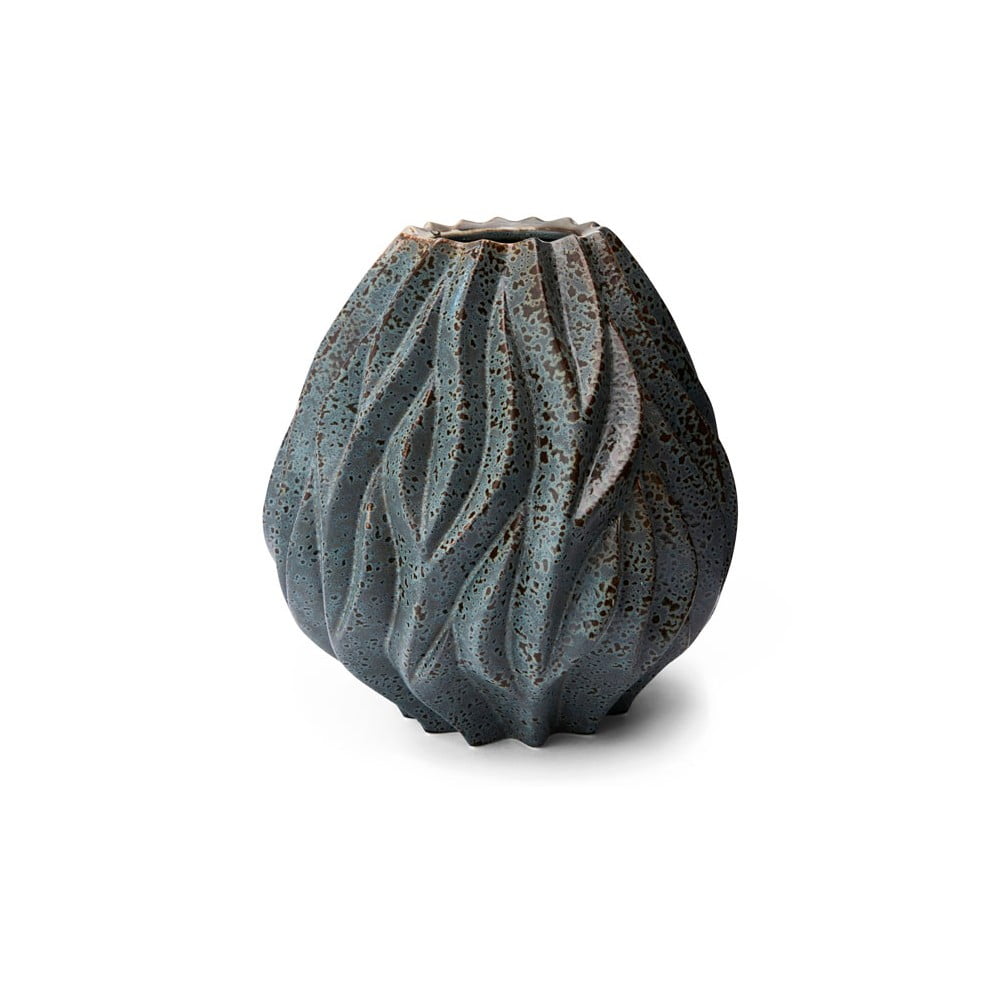 Vaza din portelan MorsÃ¸ Flame, inaltime 23 cm, gri