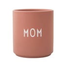 Cană din porțelan Design Letters Favourite Mom, roz prăfuit