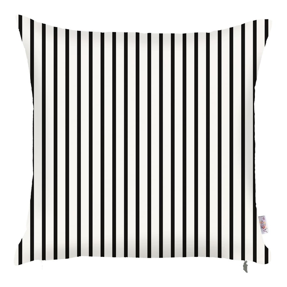 Faţă de pernă Mike & Co. NEW YORK Pinky Light Stripes, 43 x 43 cm, alb – negru Alb imagine noua somnexpo.ro