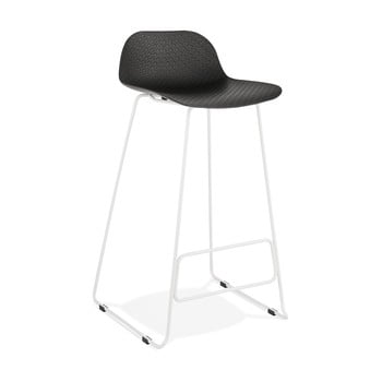 Scaun de bar cu picioare albe kokoon slade, înălțime 76 cm, negru