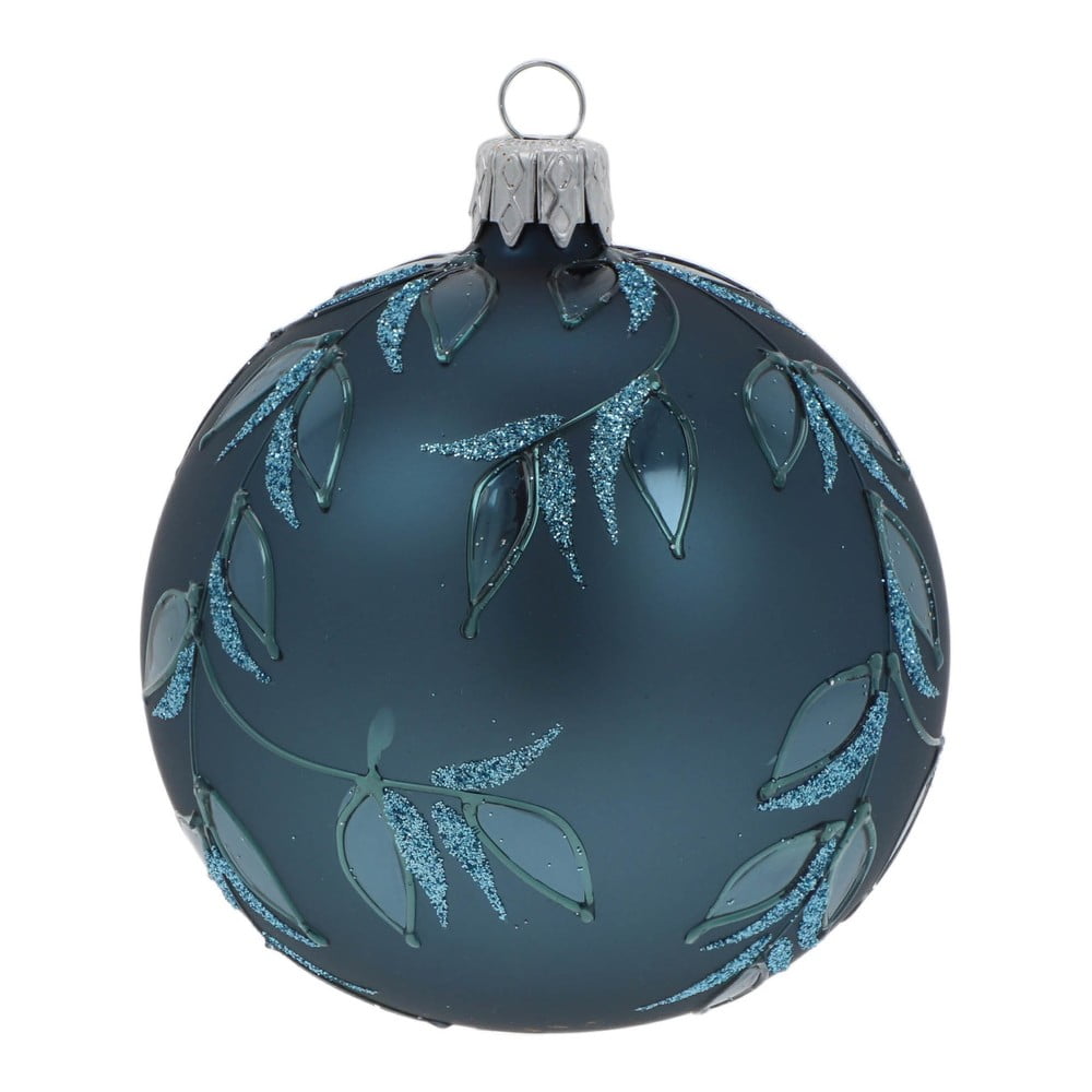 Set 3 globuri de Crăciun din sticlă Ego Dekor, albastru