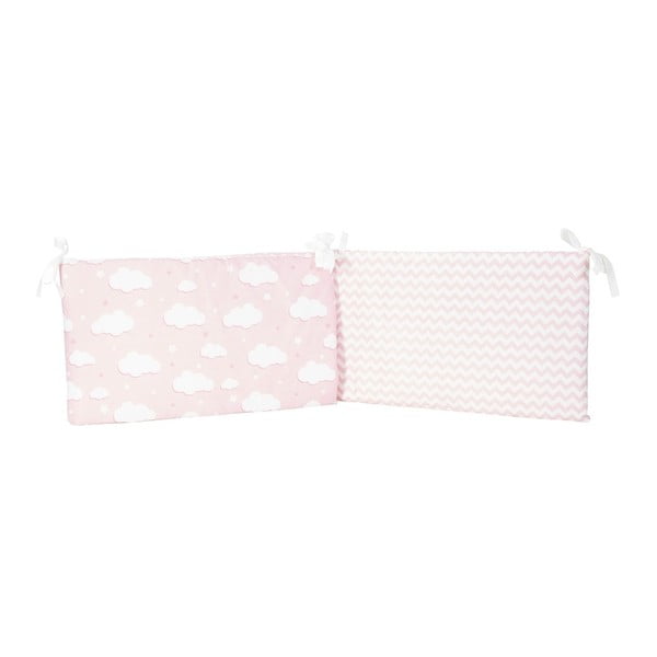 Protecție din bumbac pentru patul copiilor Mike & Co. NEW YORK Carino, 40 x 210 cm, roz