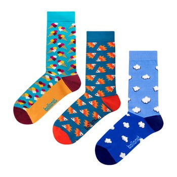 Set 3 perechi de șosete Ballonet Socks Novelty Blue în cutie de cadou, mărime 36 - 40 bonami.ro