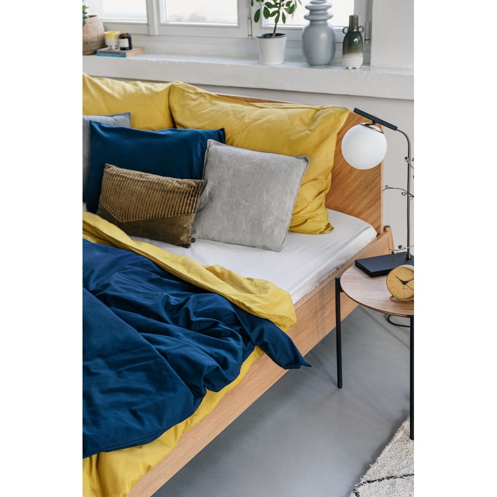 Lenjerie de pat din bumbac pentru o persoană Bonami Selection, 140 x 200 cm, galben muștar 140 imagine noua somnexpo.ro