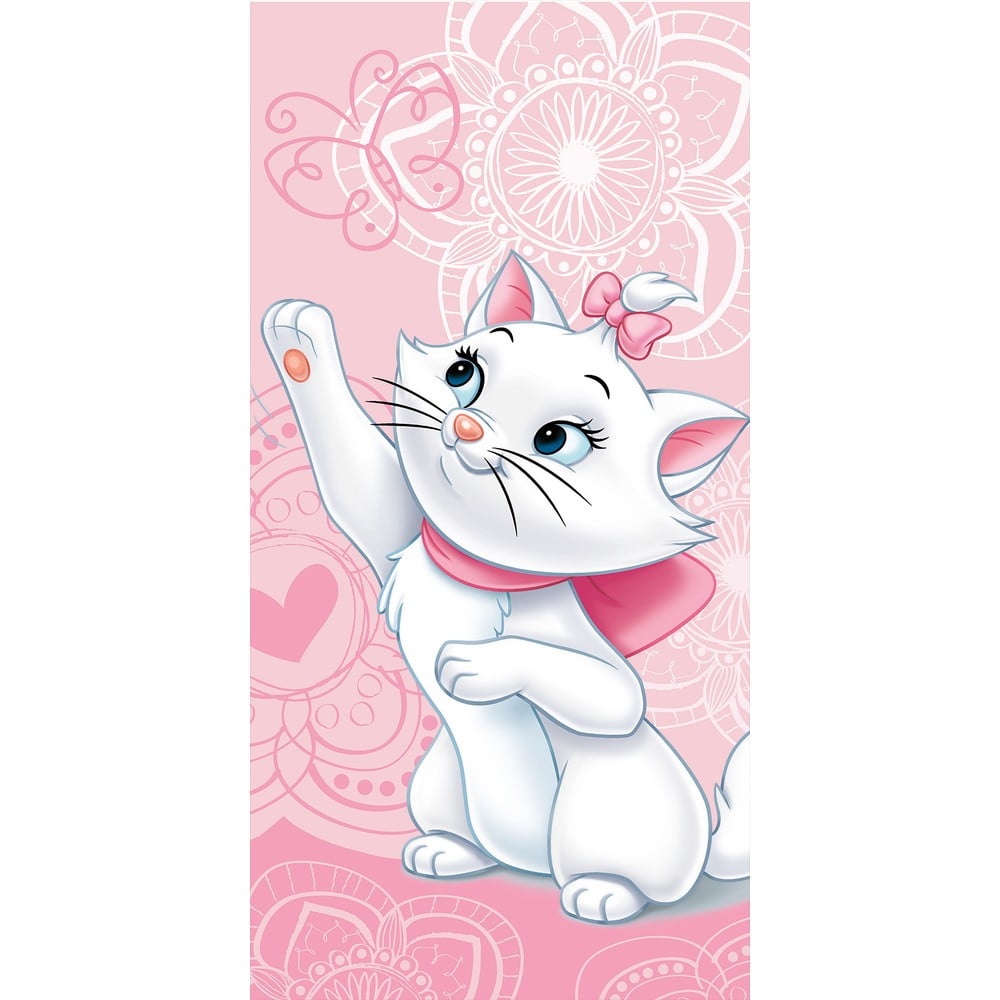 Prosop pentru copii roz din bumbac 70x140 cm Marie Cat 
