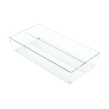 Organizator transparent cu 2 compartimente idesign linus, 40,5 x 20 cm