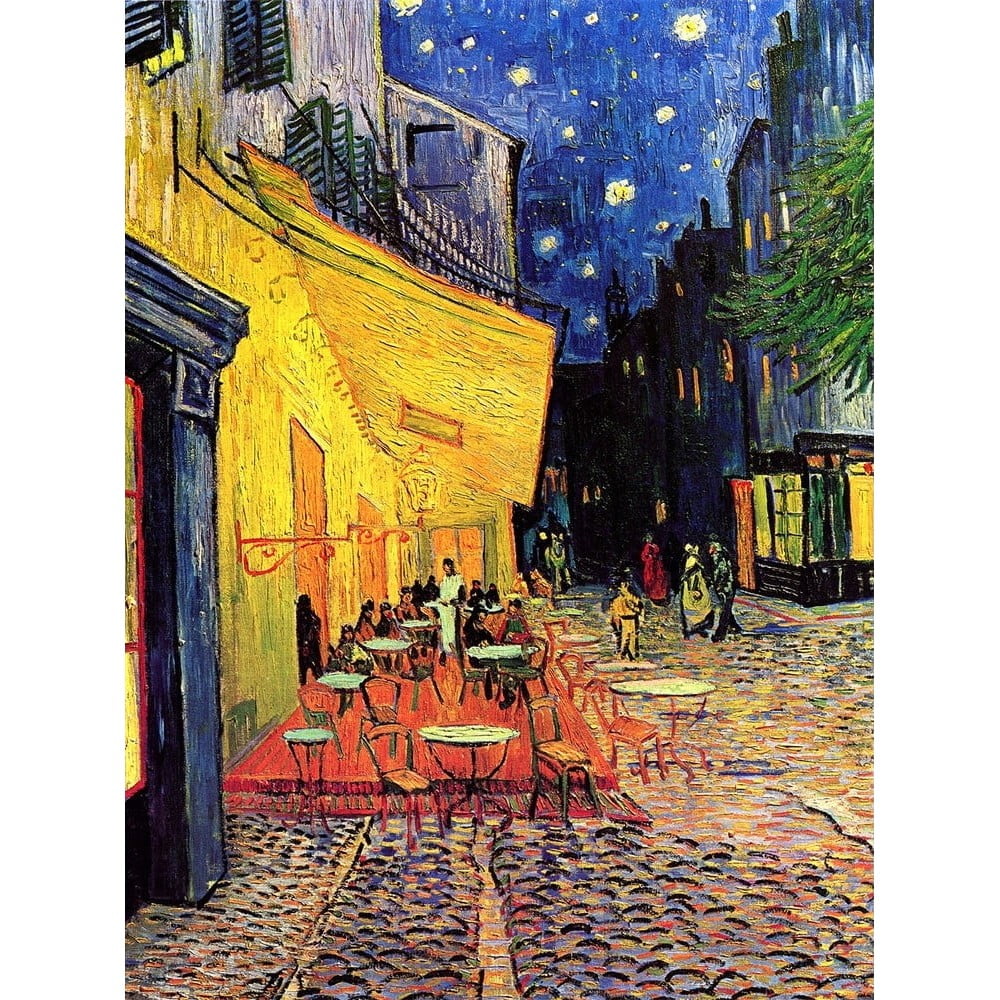 Reproducere pe pânză după Vincent van Gogh – Cafe Terrace, 30 x 40 cm bonami.ro imagine 2022