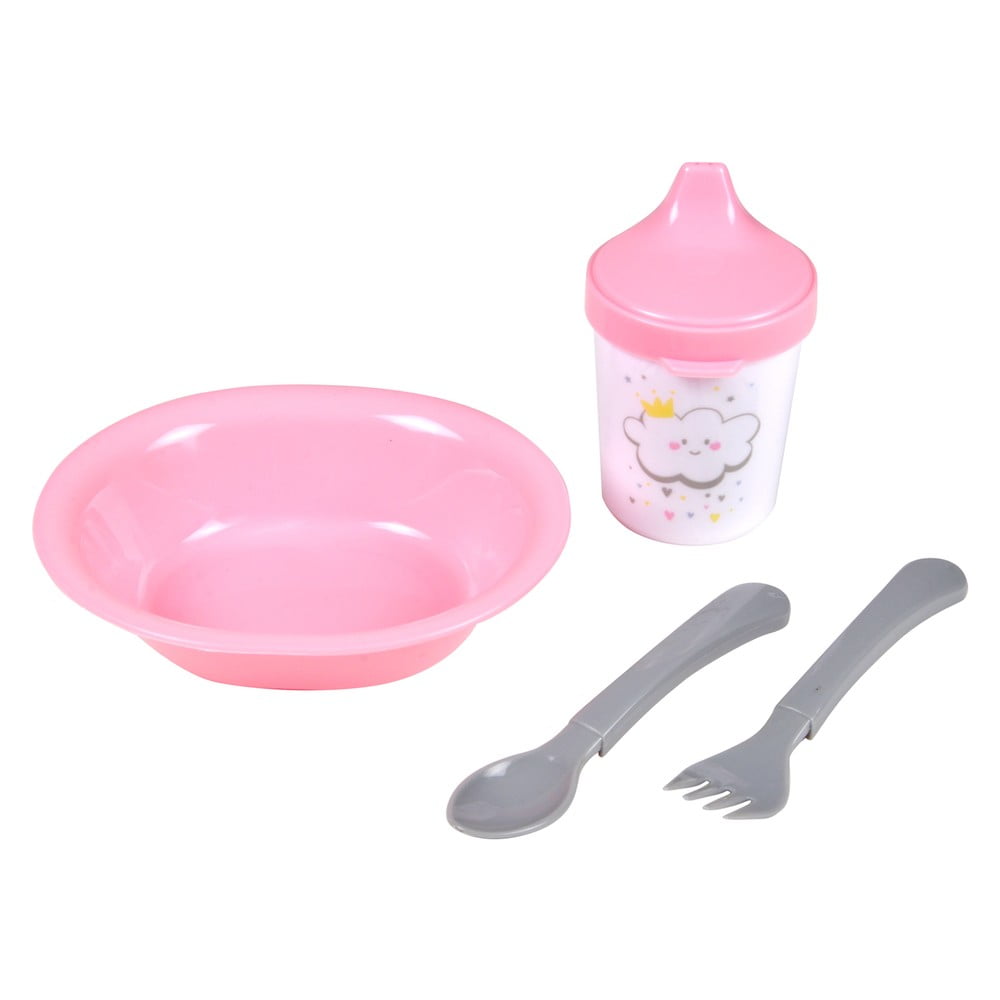 Set de veselă pentru copii 4 buc. din plastic Cloud – Bébé Douceur