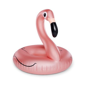 Colac gonflabil big mouth inc. flamingo, roz auriu