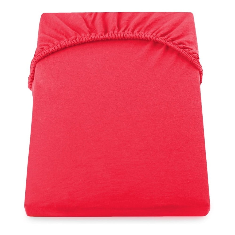 Cearșaf de pat cu elastic DecoKing Nephrite Red, 100-120 cm, roșu 100-120 imagine noua somnexpo.ro