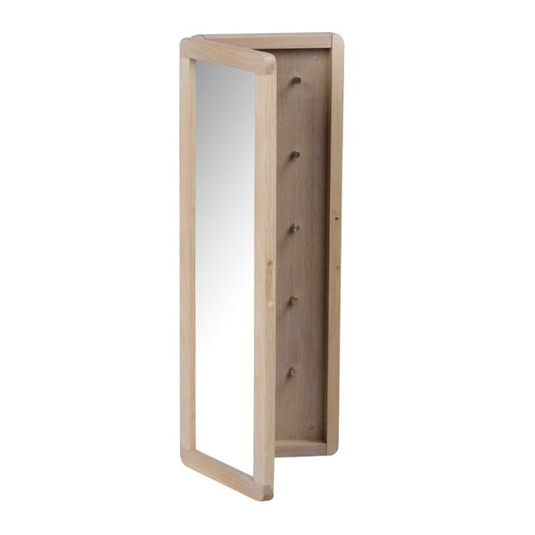 Dulăpior pentru chei din lemn de stejar, mat, cu oglindă Rowico Metro