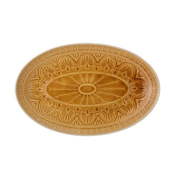 Platou din gresie ceramică bloomingville rani, 39 x 25 cm, portocaliu