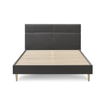 Pat dublu bobochic paris elyna light, 180 x 200 cm, negru