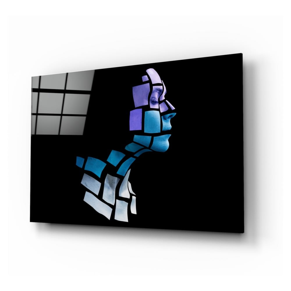 Tablou din sticlă Insigne Fragmented in Blue bonami.ro imagine 2022