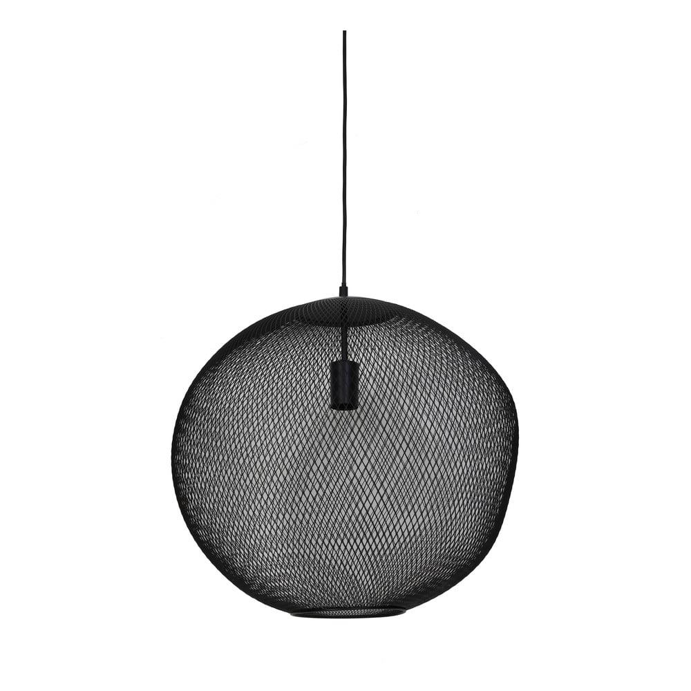 Lustră negru-mat cu abajur din metal ø 50 cm Reilley – Light & Living