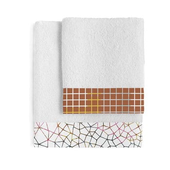 Set 2 prosoape din bumbac blanc net