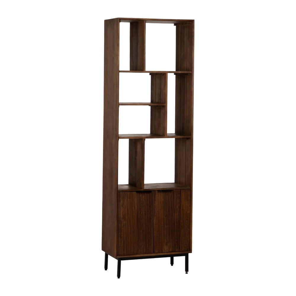 Bibliotecă maro din lemn de mango 60x190x30 cm Sagara – Ixia
