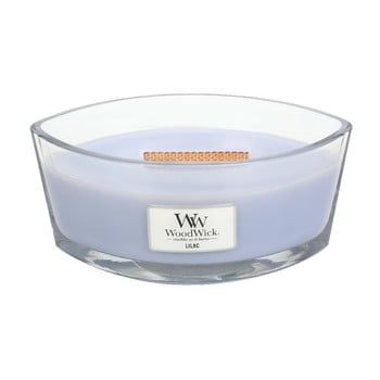 Lumânare parfumată woodwick, aromă de liliac, 30 ore