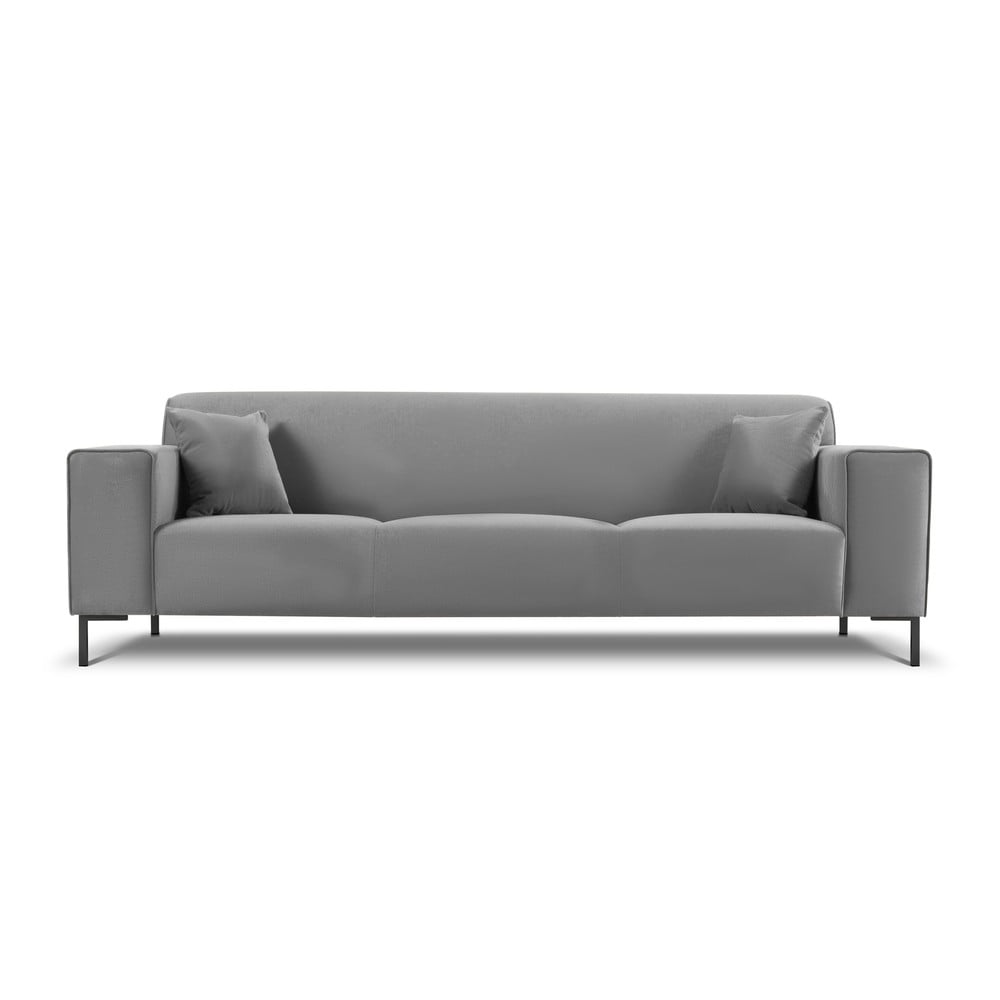 Canapea din catifea cosmopolitan design siena, gri deschis