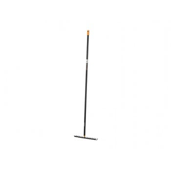Greblă universală din aluminiu cu mâner fiskars solid, lățime 35,8 cm, negru