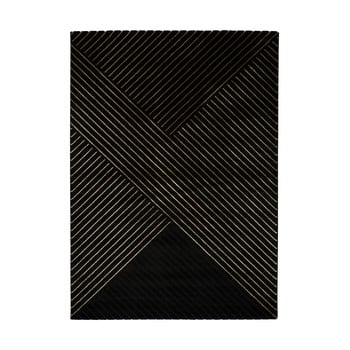 Covor universal gold stripes, 160 x 230 cm, negru