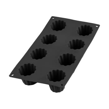 Formă din silicon pentru 8 mini pandișpane lékué, negru