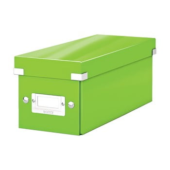 Cutie depozitare cu capac leitz cd disc, lungime 35 cm, verde