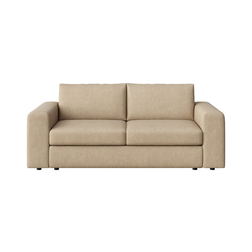 Canapea maro deschis cu tapițerie din catifea 218 cm Baga – Rodier