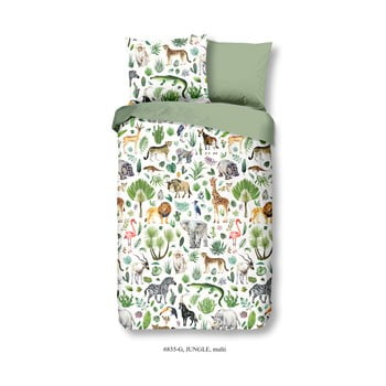 Lenjerie de pat din bumbac pentru copii Good Morning Jungle, 140 x 200 cm bonami.ro