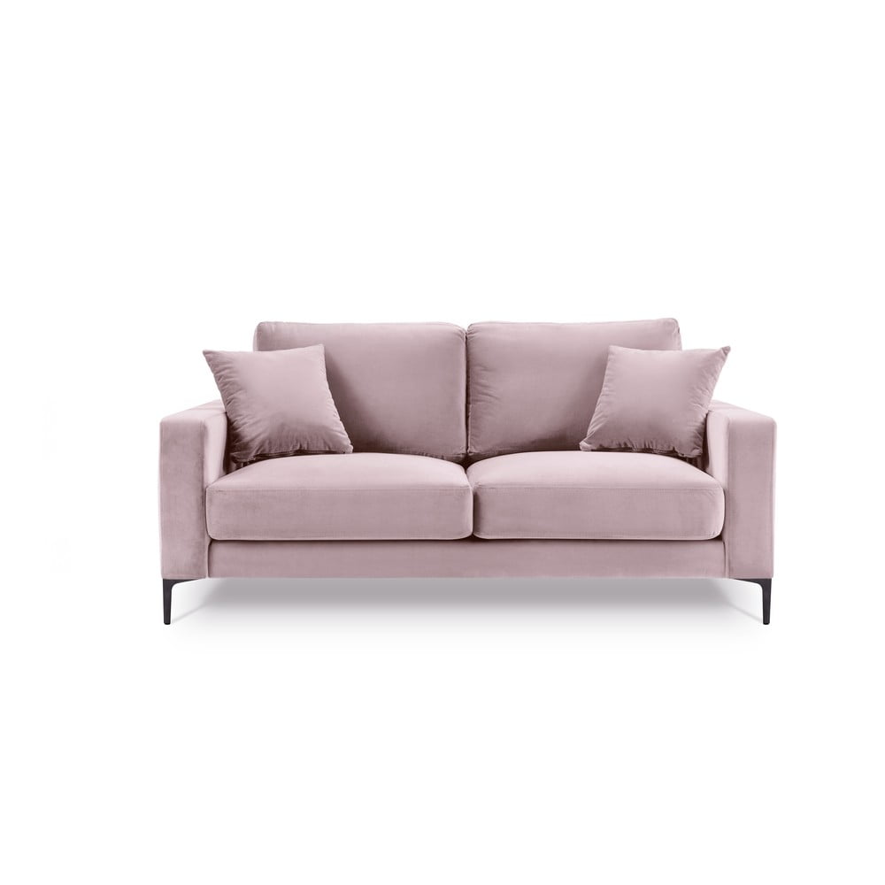 Canapea cu tapițerie din catifea Kooko Home Harmony, 158 cm, roz bonami.ro