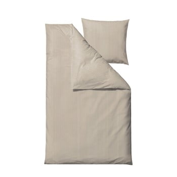 Lenjerie de pat din bumbac ranforce pentru pat single södahl stripes, 140 x 200 cm, bej