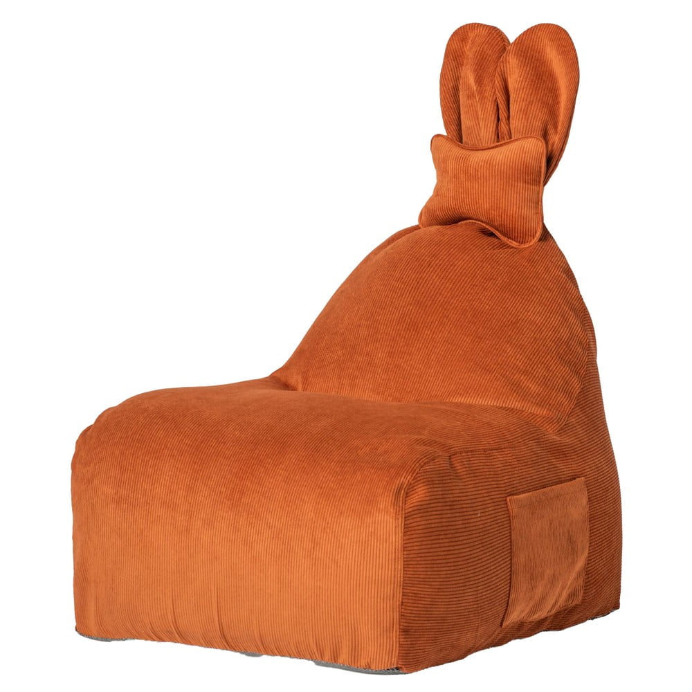 Fotoliu puf pentru copii portocaliu Funny Bunny – The Brooklyn Kids